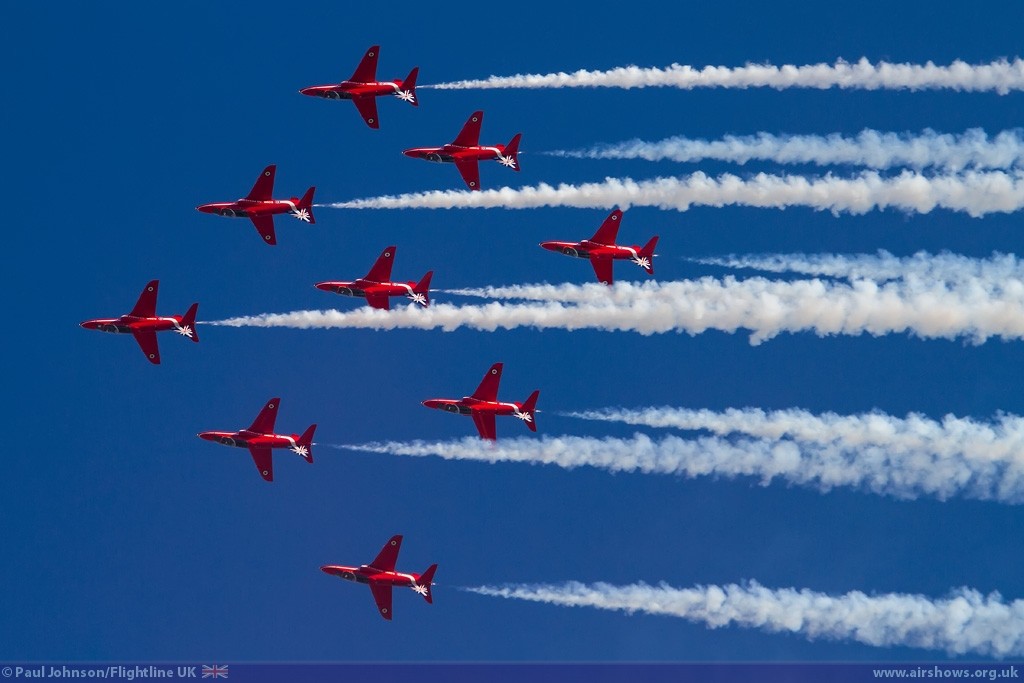 RAF Red Arrows - Image © Paul Johnson/Flightline UK